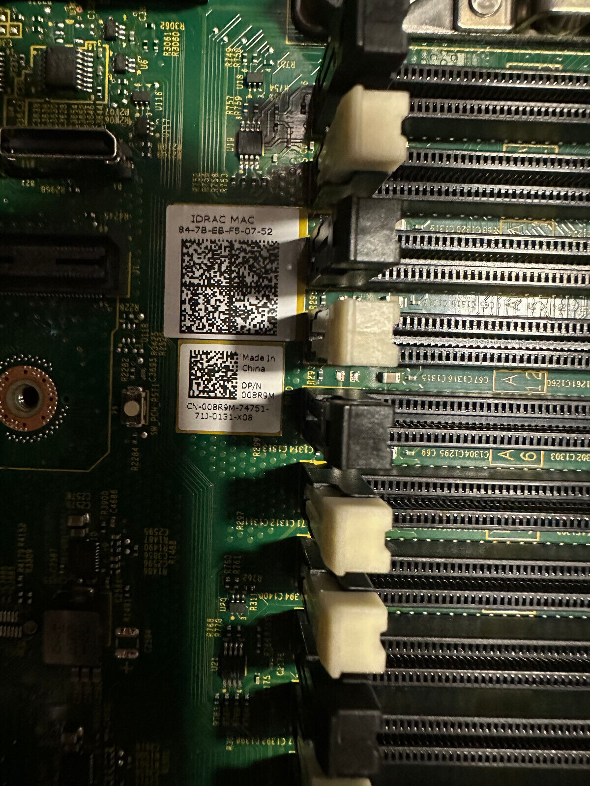 DELL EMC POWEREDGE R640 SERVER SYSTEM MAIN BOARD MOTHERBOARD AS IS CRT1G 08R9M