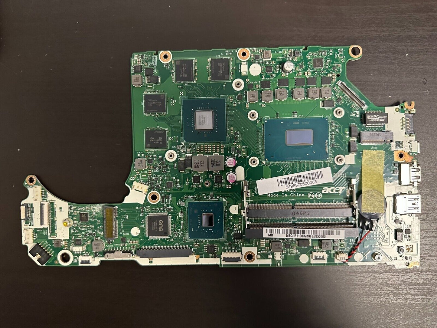 Acer Predator Helios PH317-52 NB.Q3E11.003 Motherboard i7-8750HQ CPU GTX 1050Ti