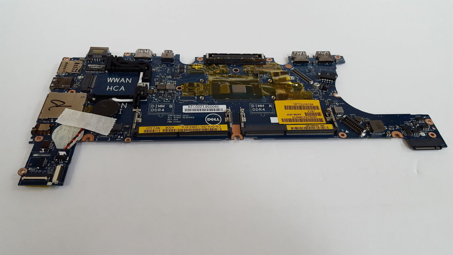 Dell Latitude E7270 Intel i3-6100U 2.30GHz AAZ50 LA-C451P DDR4 Motherboard YKJ5K