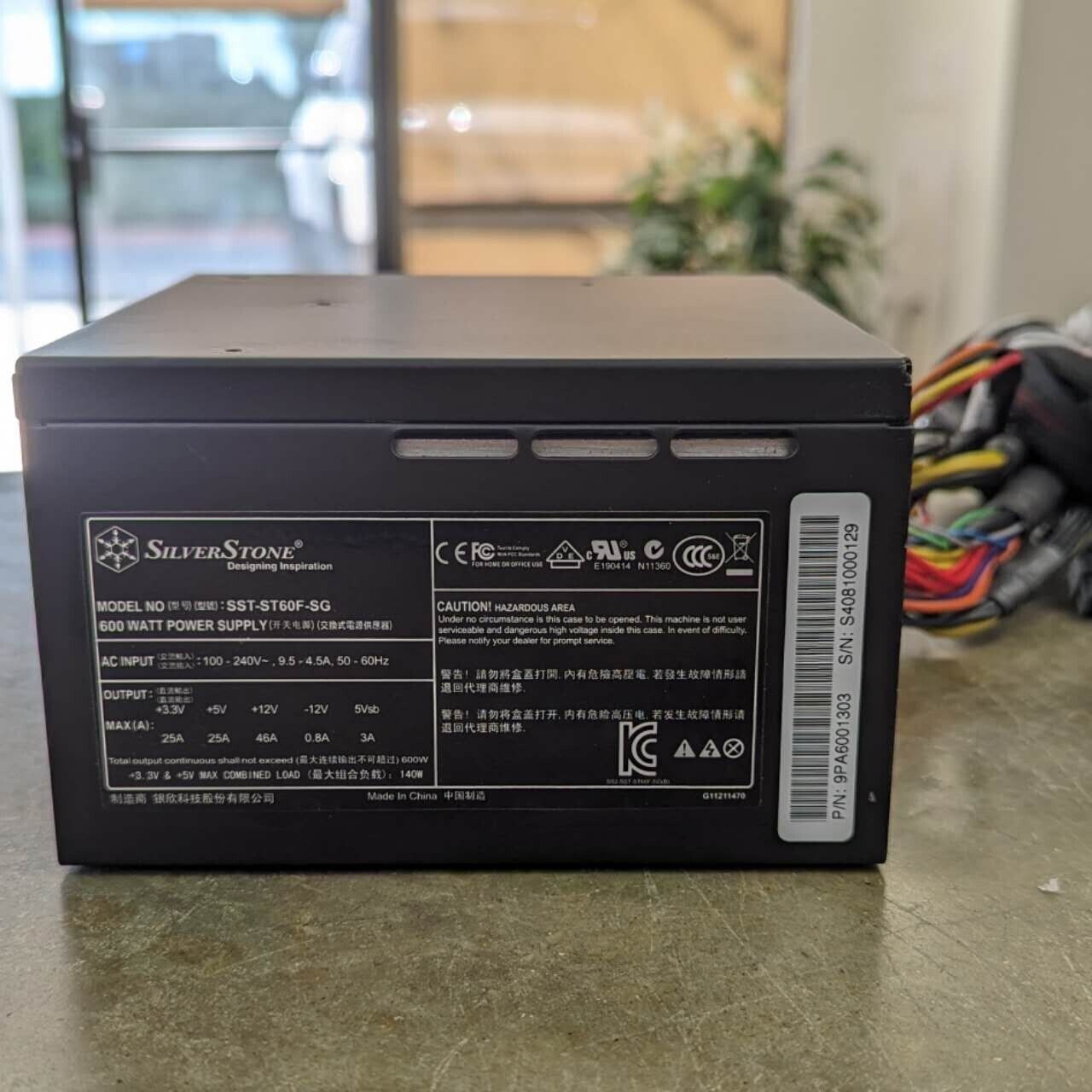 Refurbished Silverstone 600W 80 Plus Bronze ATX Power Supply PSU gaming silent