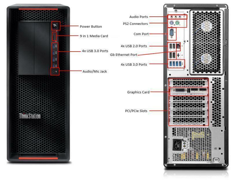 Lenovo ThinkStation P510 8CORE Xeon E5-1660 v3 64GB RAM 1TB SSD Win11 R5-340X