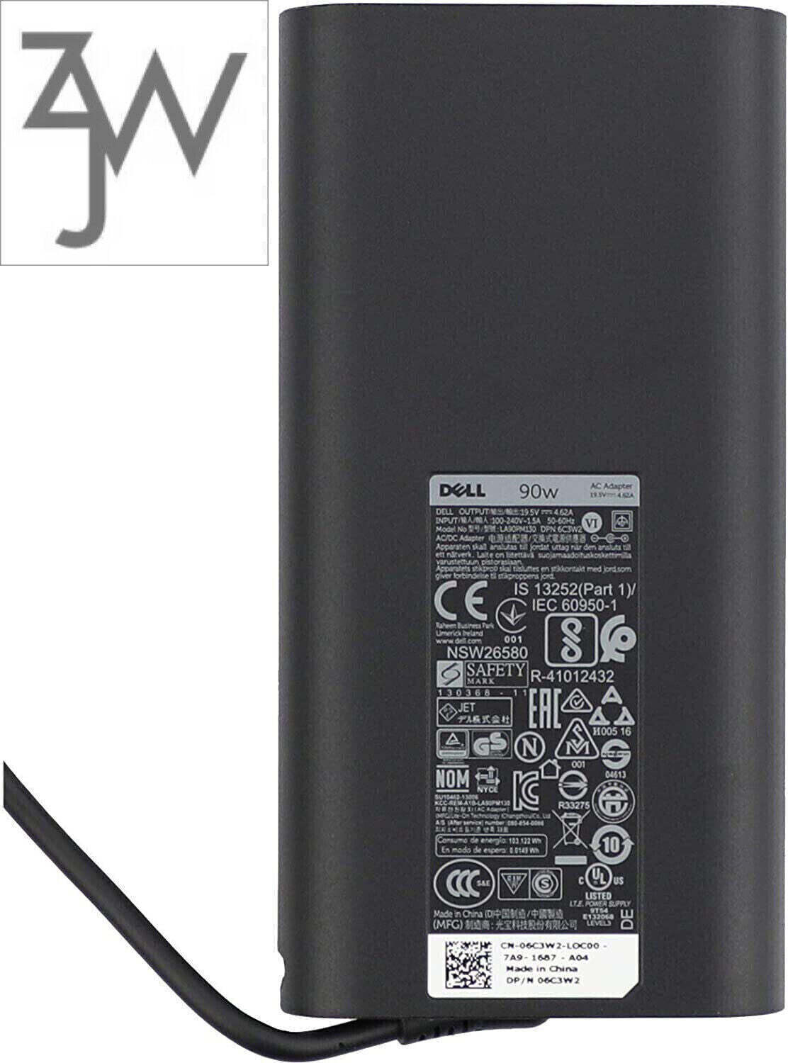 Original Dell Latitude 5480 5580 7280 7480 7490 90W AC Adapter Charger Power