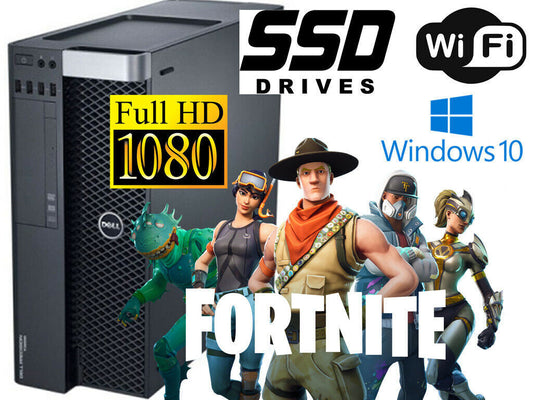 Dell Precision T3600 8Cores Xeon E5-2690 32GB 128GB SSD +1TB R5-340X Win10 WIFI
