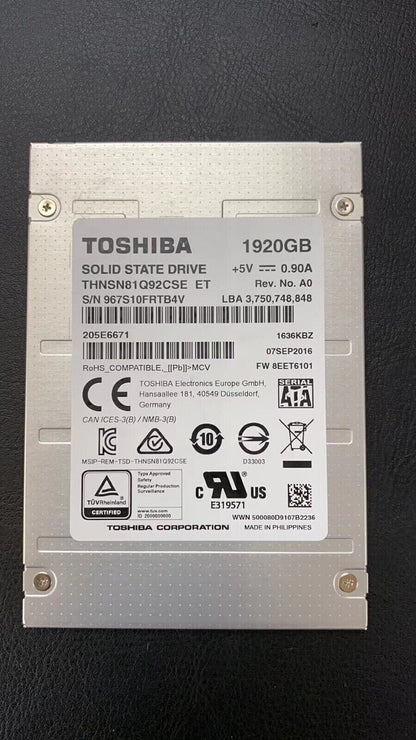 SANDIK 1.92TB 960GB SATA 6GB/s 2.5" SSD Samsung SM863a Series MZ-7KM9600