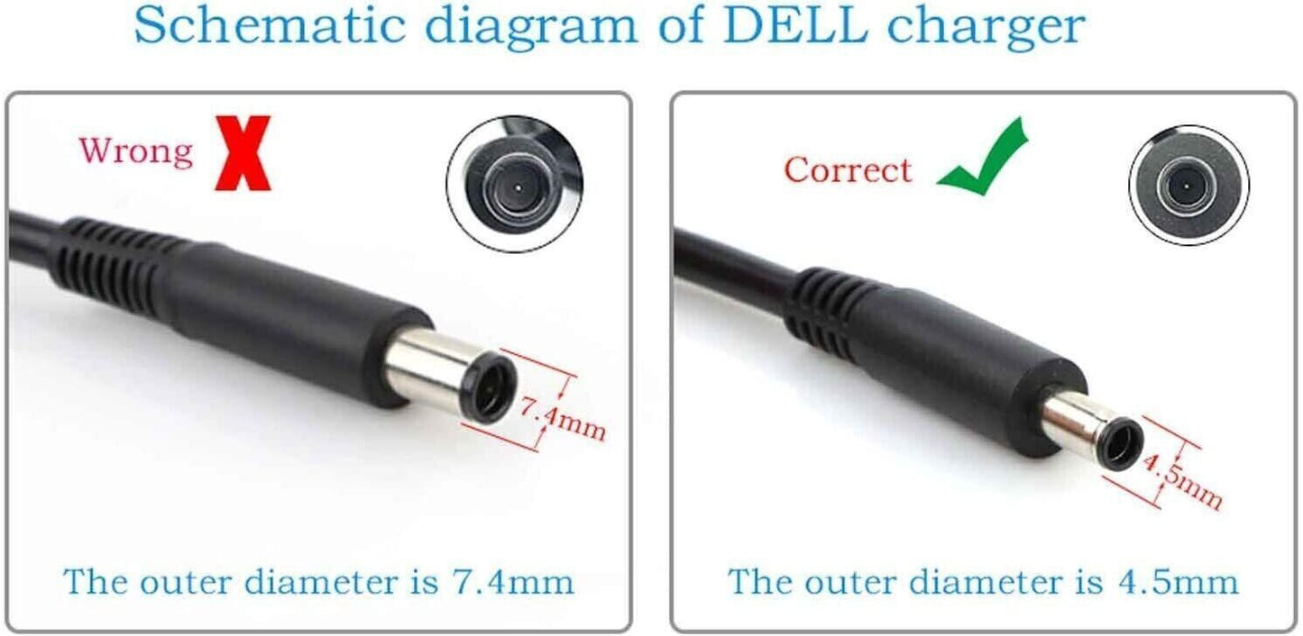 LOT5 OEM DELL 65W PA-12 Inspiron 6TM1C AC Power Adapter Charger LA65NS2-01 4.5mm