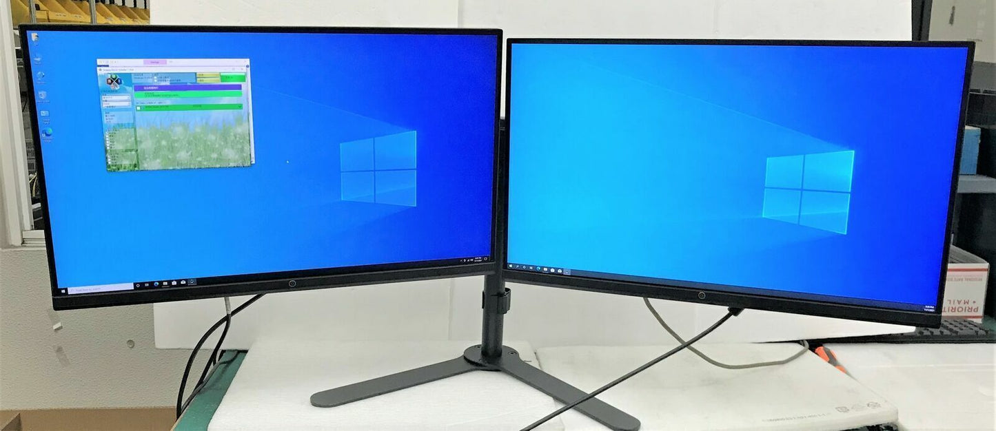 DUAL 2x Dell HP SAMSUNG 24inch 27inch Matching FHD Widescreen Monitors (GRADE A)