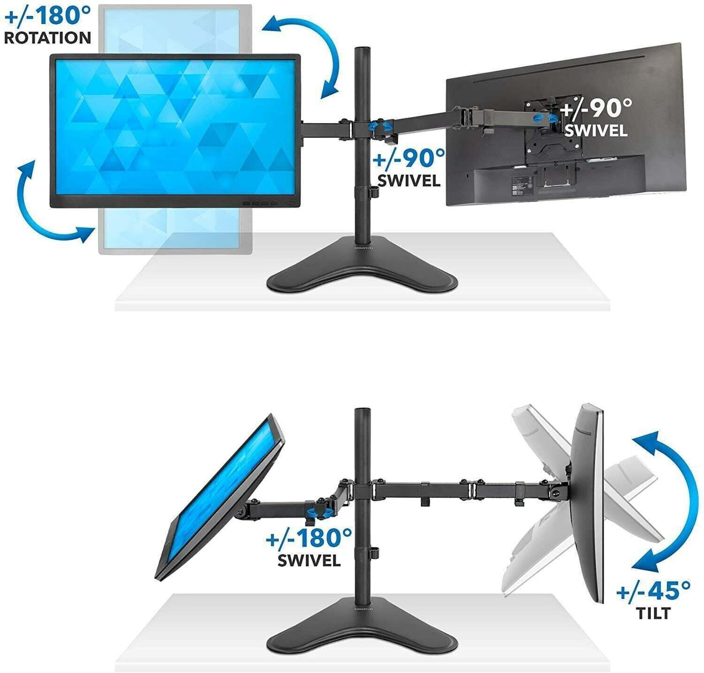 DUAL 2x Dell HP SAMSUNG 24inch 27inch Matching FHD Widescreen Monitors (GRADE A)