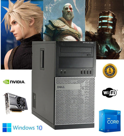 Dell Gaming Tower PC i7-4790 GTX 1060 256GB SSD + 3TB 32GB RAM WIN10 WIFI