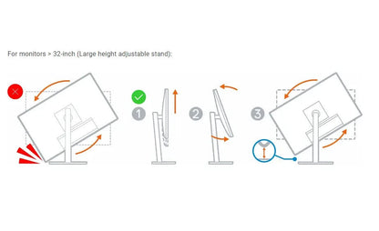 Dell OptiPlex 3090 7070 7090 Ultra Pro2 up to 40" Monitor Stand Rotation 30"~32"