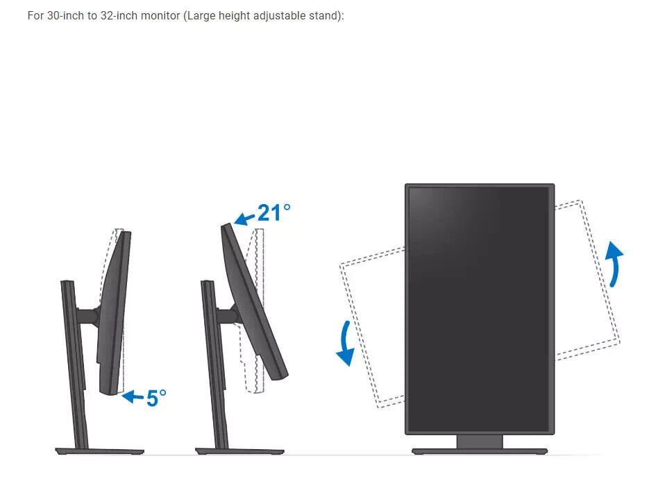 Dell OptiPlex 3090 7070 7090 Ultra Pro2 up to 40" Monitor Stand Rotation 30"~32"