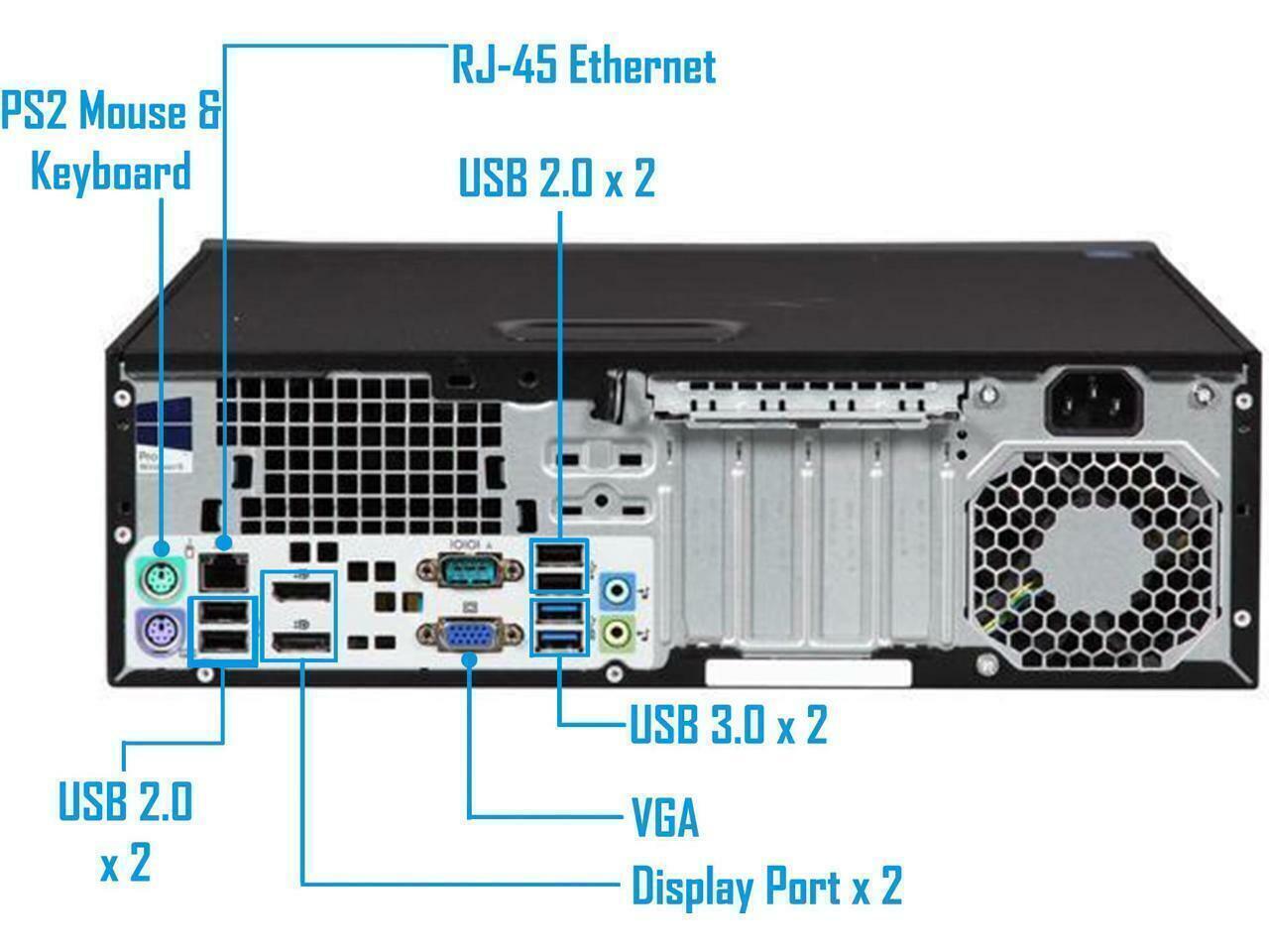 HP EliteDesk 800 G1 SFF i7-4790 32GB RAM 1TB SSD Windows 10 Pro WiFi