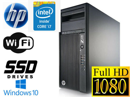 Gaming PC Computer desktop HP Z230 i5 16GB 240GB SSD+1TB GTX745 Win10 WIFI HDMI