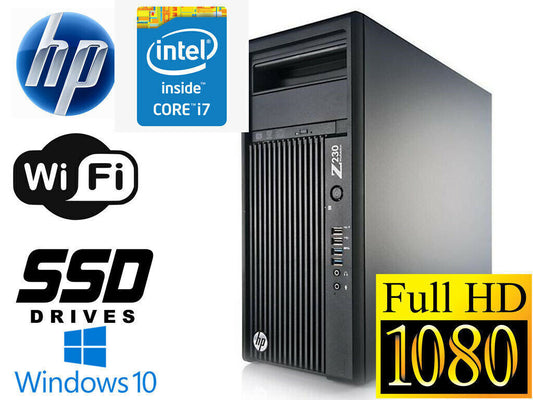 Gaming PC Computer desktop HP Z230 i5 16GB 240GB SSD+1TB GTX745 Win10 WIFI HDMI