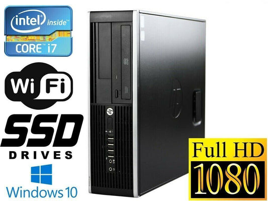 HP Compaq Elite 8300 SFF i7-3770 3.40GHz 16GB RAM 240GB SSD+2TB Win10 Pro WIFI