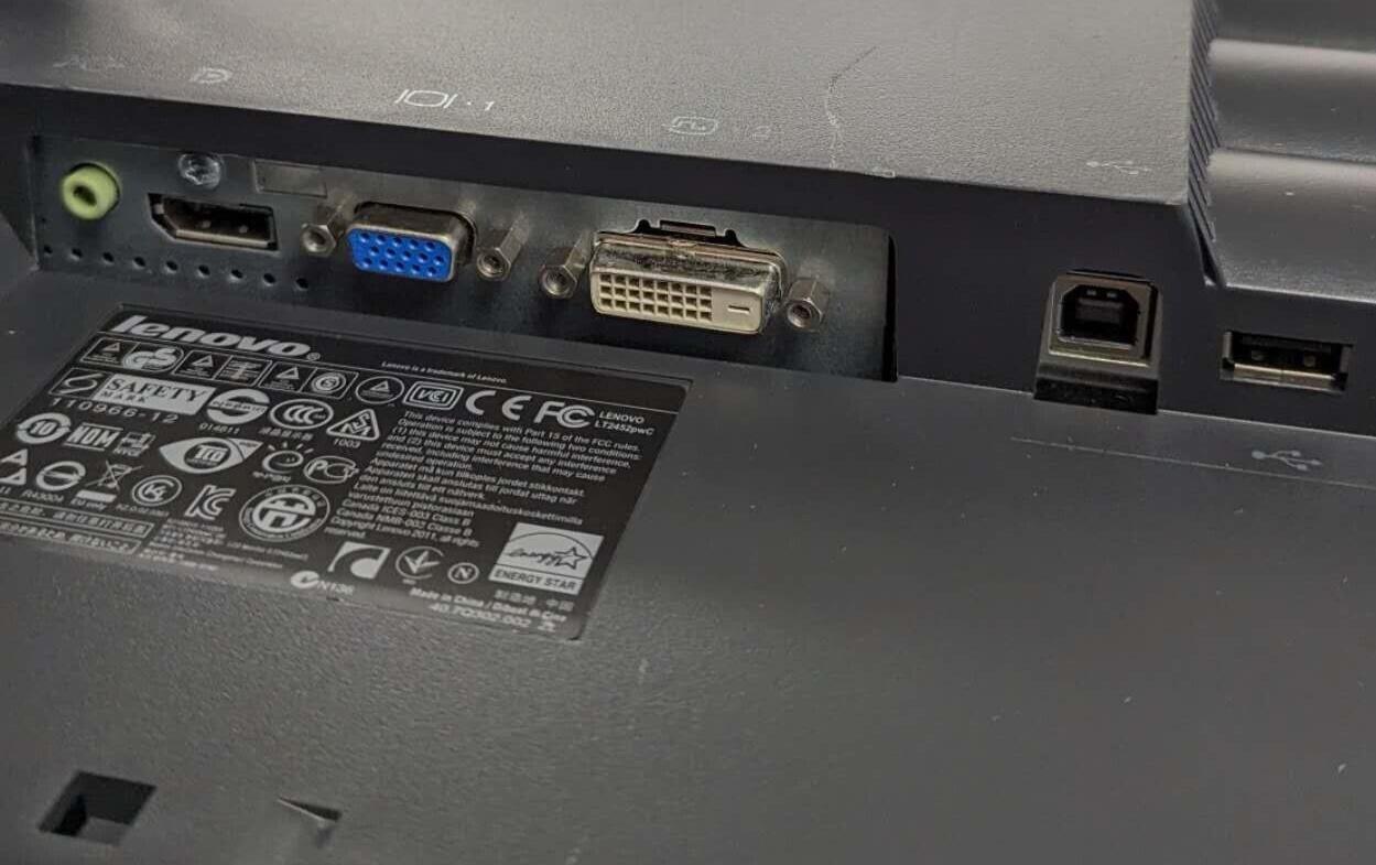 Lenovo ThinkVision LT2452PWc 24” 1920 x 1200 WLED LCD Monitor and stand
