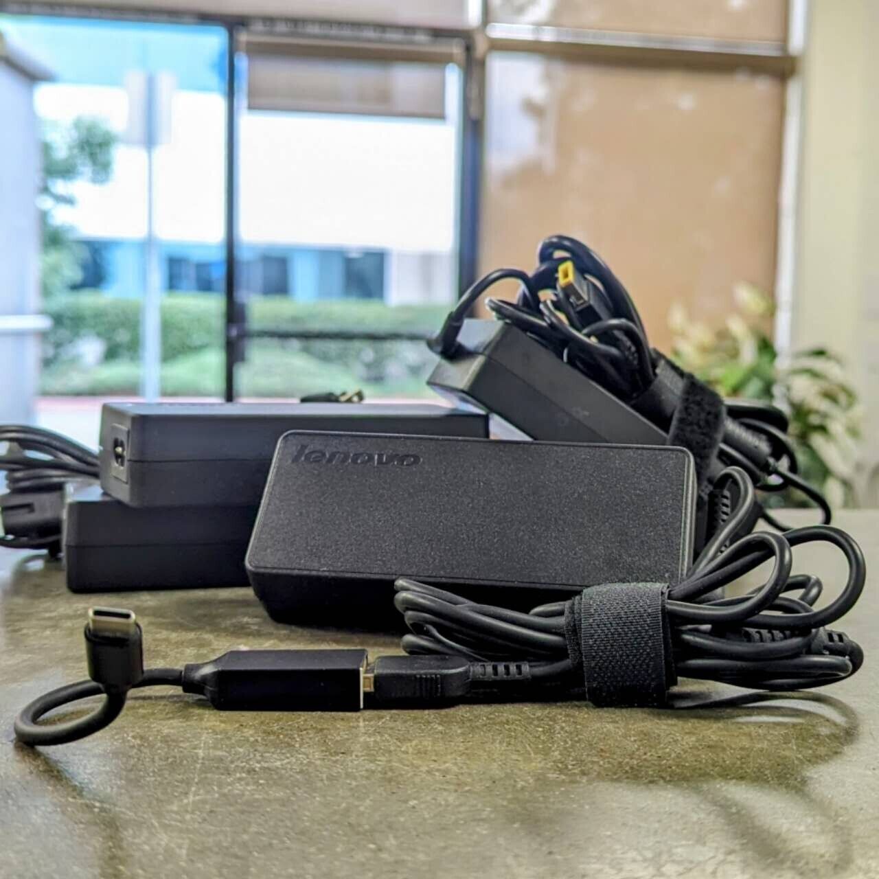 LOT of 50 Lenovo Laptop/Desktop Power Adapter/Charger 90W 20V Square Tip