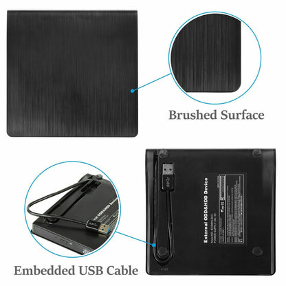 Portable windows PC apple MAC Slot Loading Blu-ray External Burner