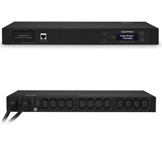 NEW CyberPower PDU15MHVIEC12AT Metered ATS PDU 200-240V 1U Rackmount 12-Outlets