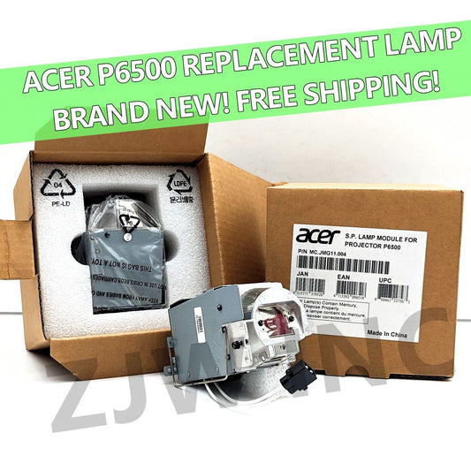 Original OEM Replacement Lamp & Housing Acer P6500 Projector MC.JMG11.004