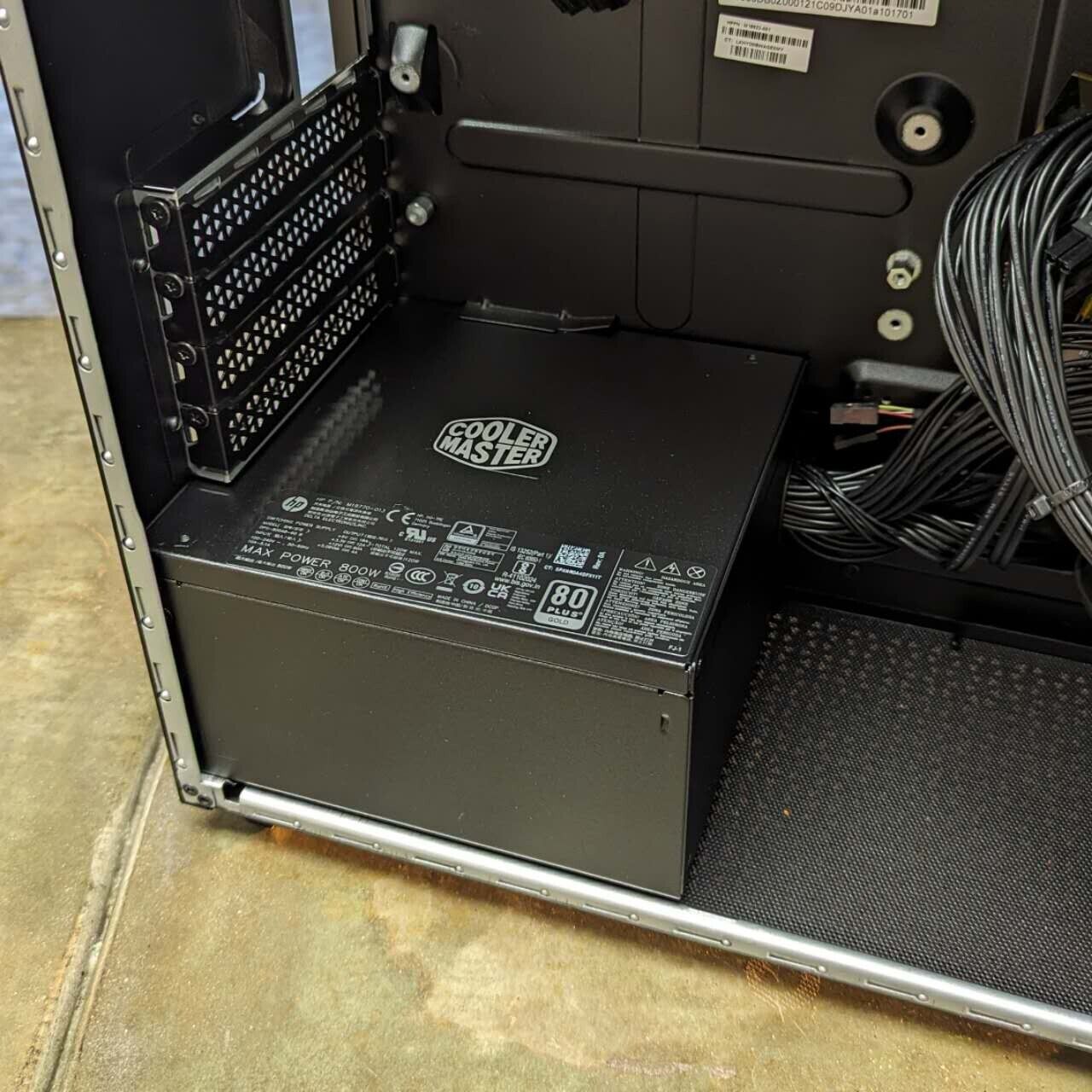 HP Omen 30L ATX Gaming PC Case RGB w/ cooler master 800w 80
