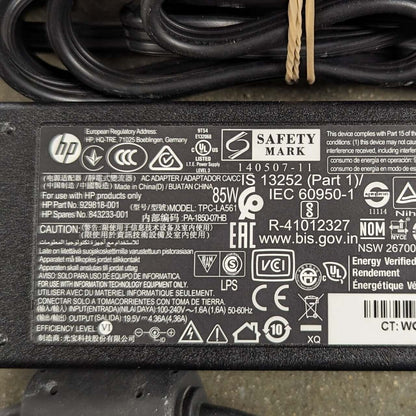 LOT 10 HP 85w 19.5 4.36A Efficiency VI Charger Thin Client Power Adapter