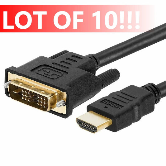 LOT of 10 HDMI to DVI-D cable 10 ft. COMPREHENSIVE CABLE HD-DVI-10ST