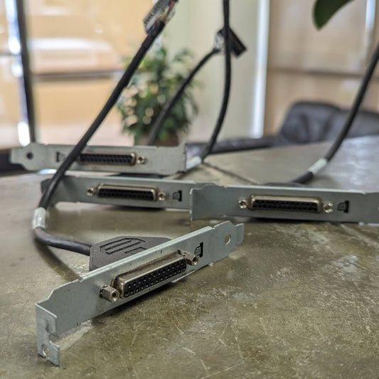 Lot of 4 HP Parallel Port Adapter 611900-001 Rev. B Full Profile Bracket 25-Pin