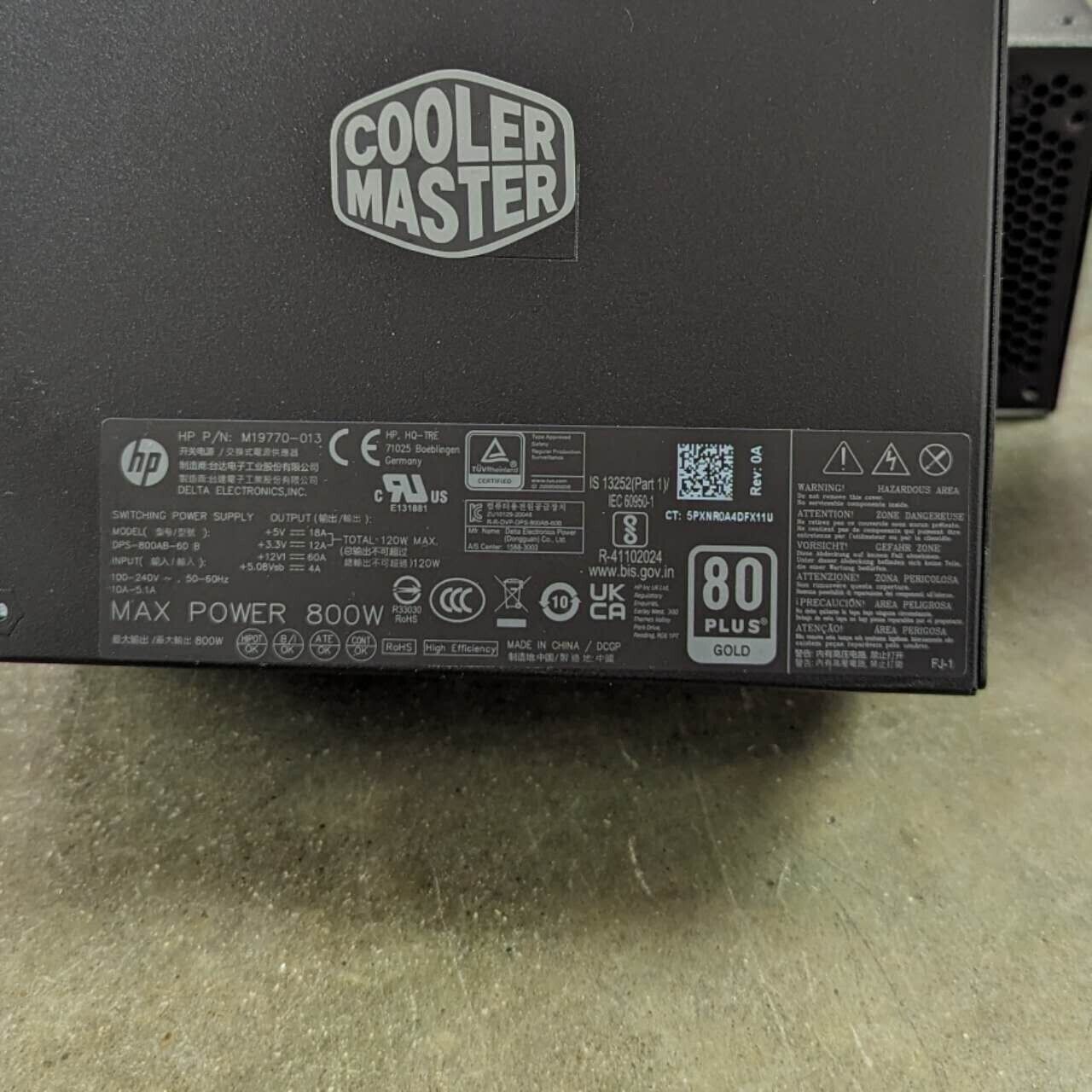 Cooler Master Gold Gaming PSU Power Supply 800W RTX XT ATX