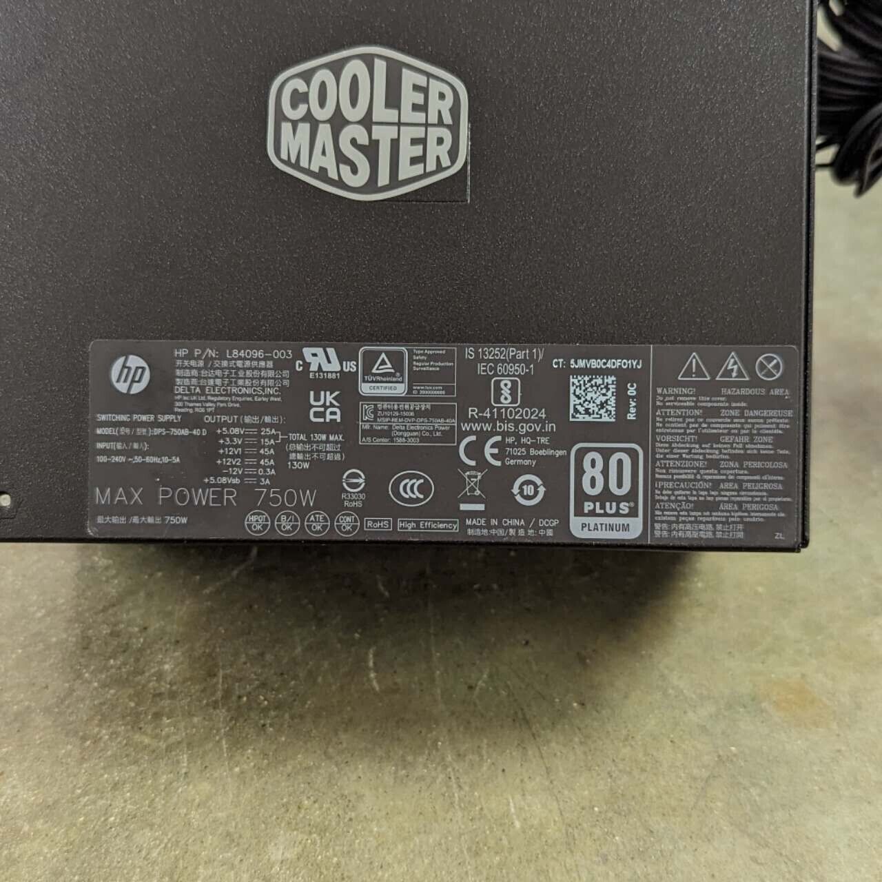 OPEN BOX 750W Non Modular Gaming Power Supply 80 PLUS Platinum Certified ATX PSU