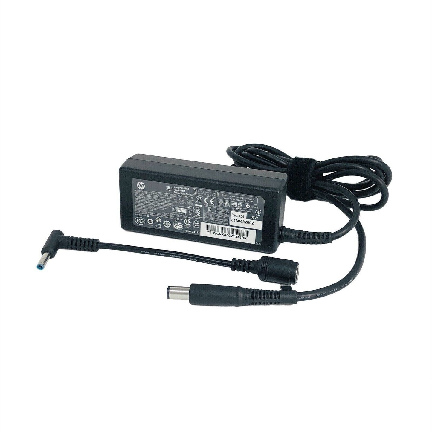 Lot of 10 OEM HP 65W 19.5V 3.33A AC Adapter Charger Power 4.5x3.0mm Blue Tip