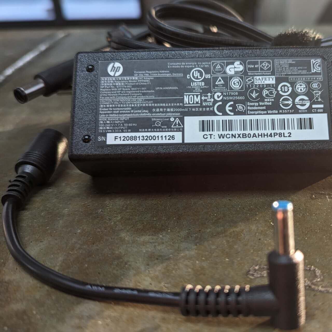 LOT OF 50 Genuine 65W HP AC Adapter blue tip 19.5V 3.33A Pavilion 854055-001