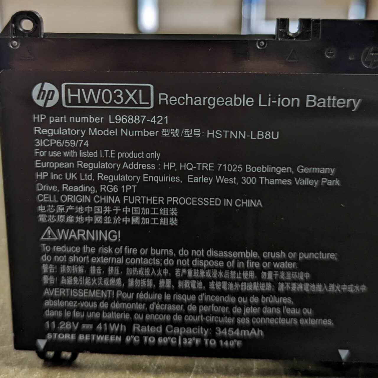 HW03XL Genuine NEW Battery for HP Pavilion 15 15-EG0067ST 15-EG0027OD L97300-005