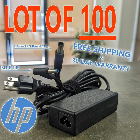 LOT 100 HP 65w 45w Charger Stream Elitebook Envy Pavilion Elitedesk 2000 Probook