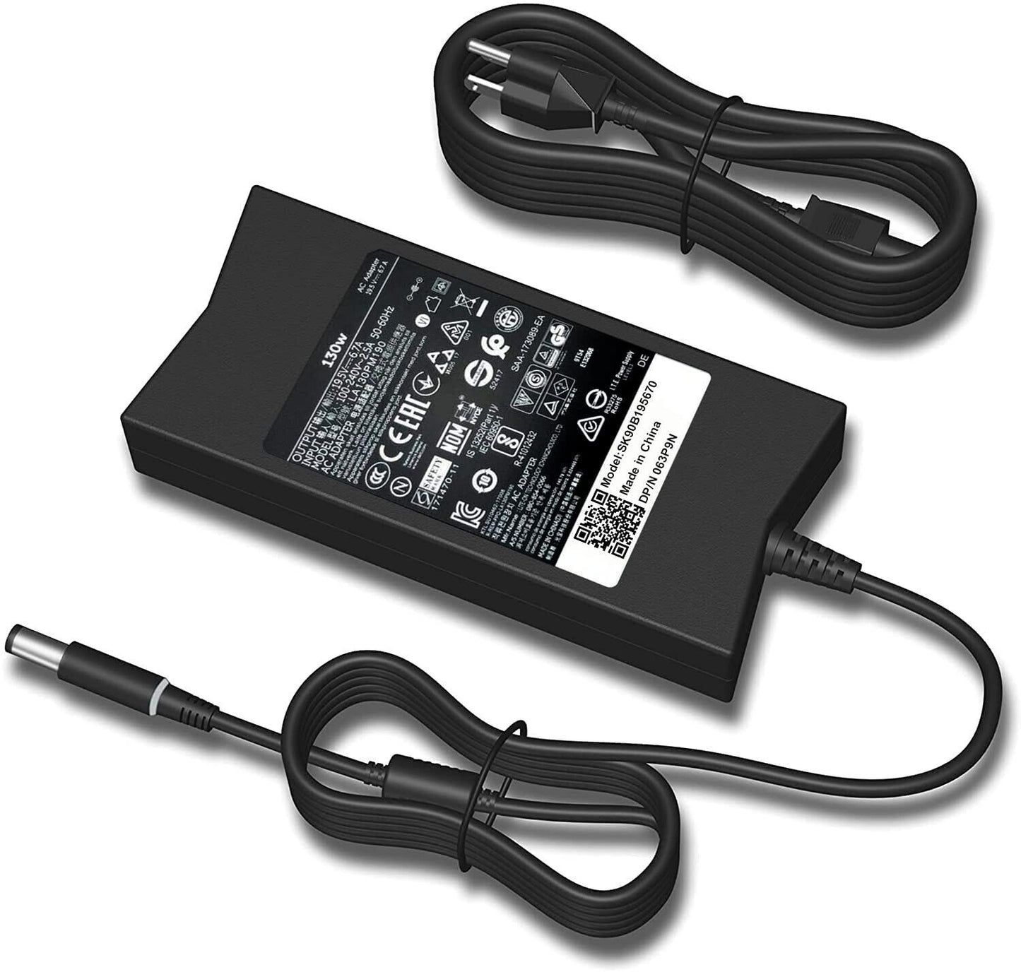 Genuine Dell 130w Docking Station AC Charger | Dell 130w Power Brick w/ C5 CORD