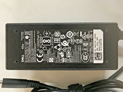 Dell Laptop Adapter Charger KXTTW, 45W Power Charger 19.5V 2.31A 4.5*3.0mm OEM