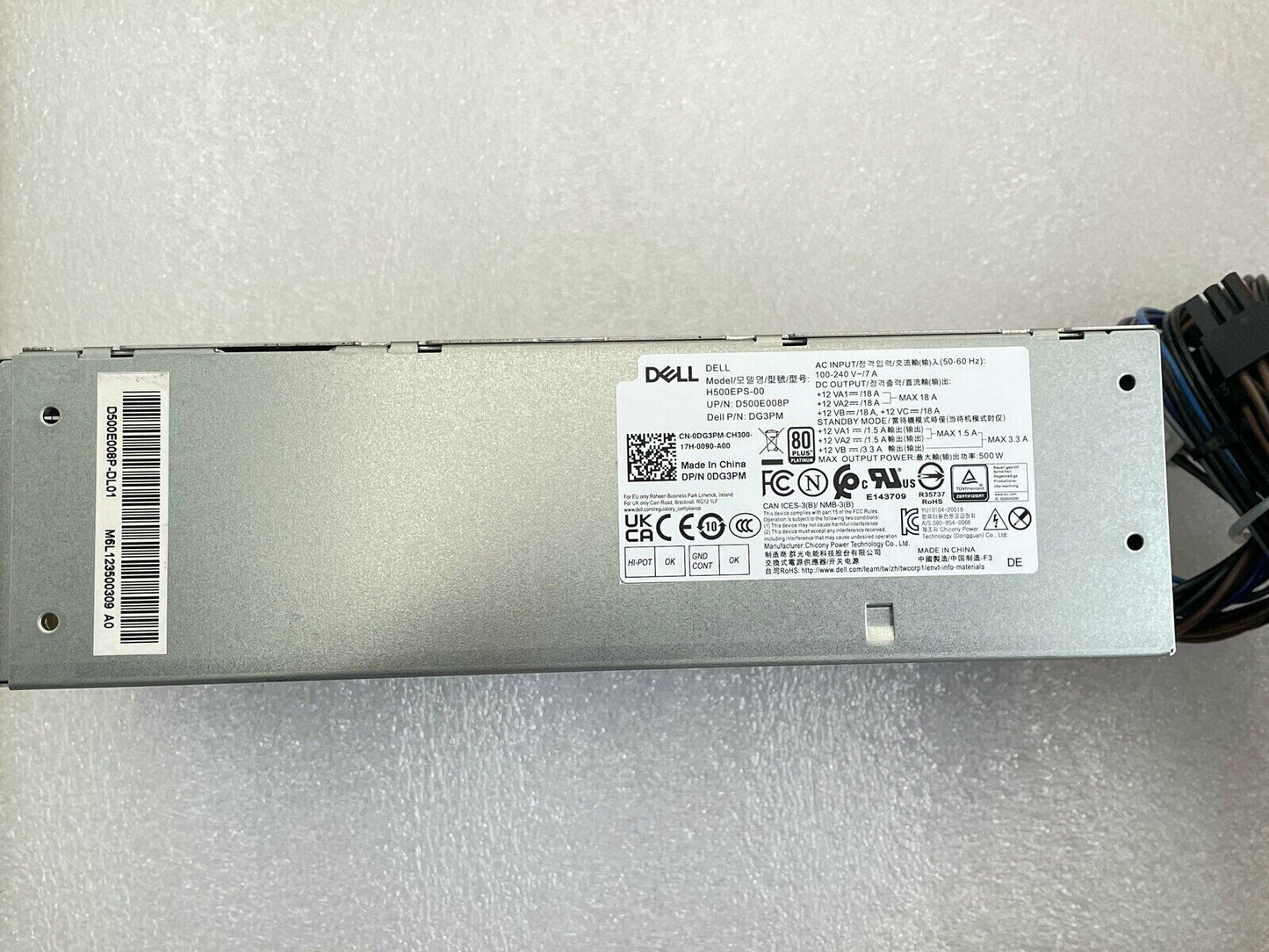 New Platinum Power Supply PSU For Dell G5 XPS 8940 500W D500EPM-00