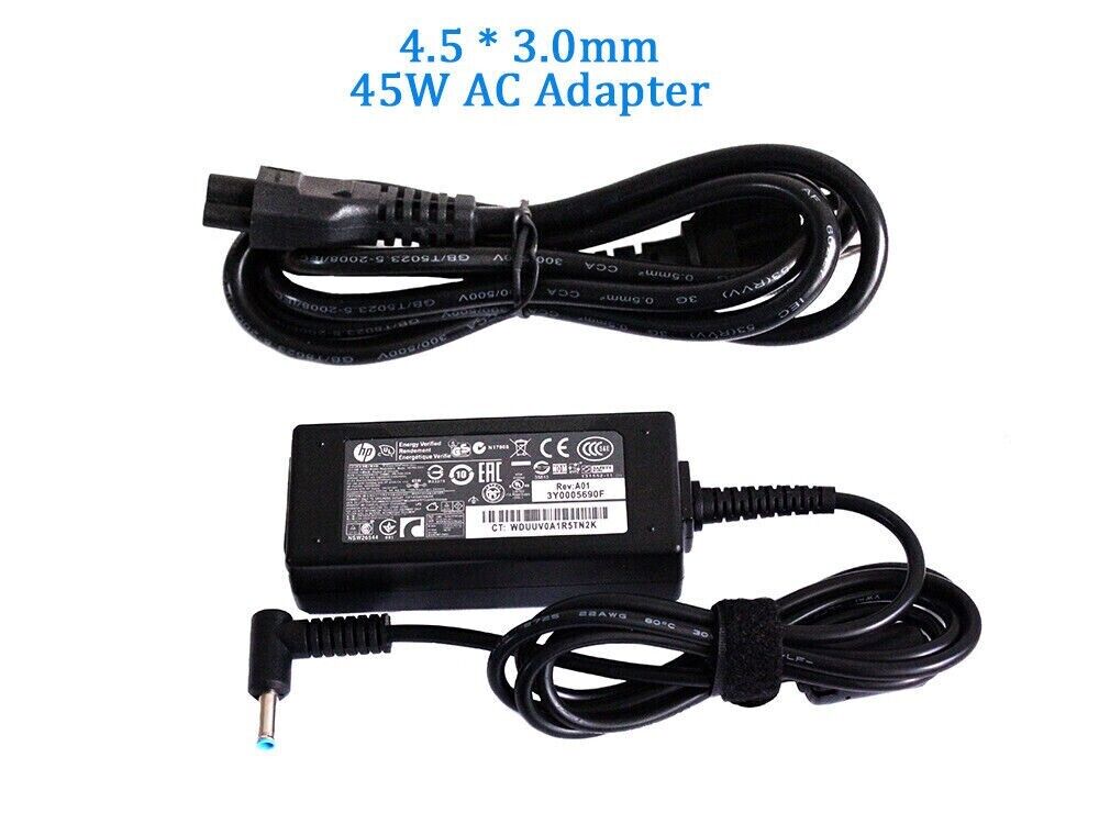 Genuine HP laptop AC Adapter Power Supply charger 19.5V 45W blue tip 741727-001