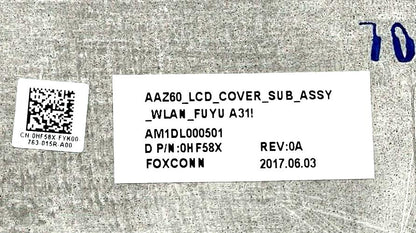 New OEM Dell Latitude E7470 Laptop LCD Back Cover Lid Top - FVX0Y HF58X