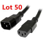 Lot 50 Dell Volex V1625 10ft Jumper Extension Power Cord cable 10A 250V 0GGYF