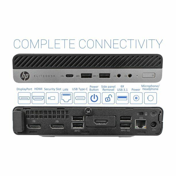 HP ELITEDESK 800 G4 DM MINI PC I5-8500T 512GB SSD 16GB WIN10 WIFI AC Adapter