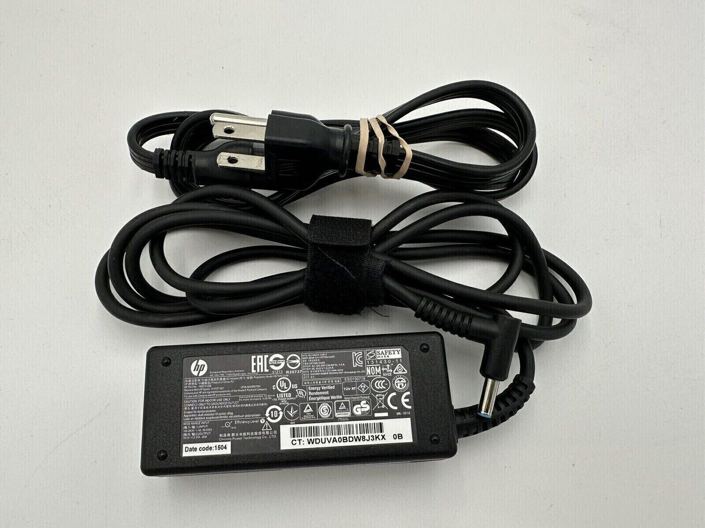 LOT 5 Genuine HP laptop AC Adapter charger 19.5V 45W blue tip 741727-001