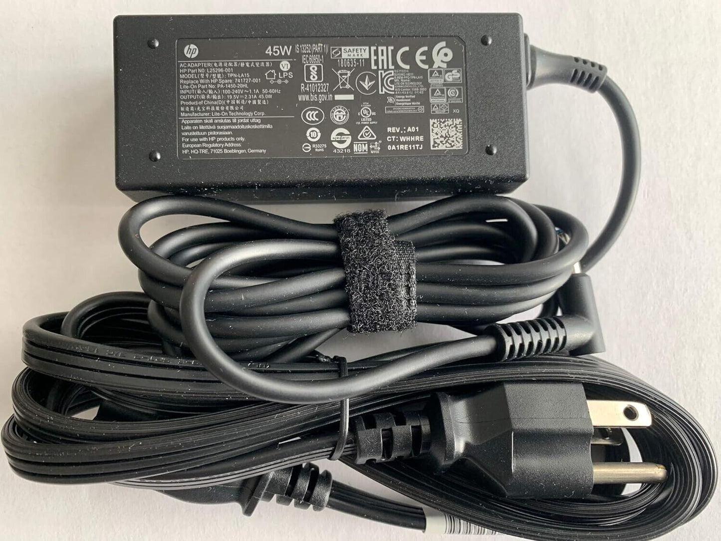 LOT 5 Genuine HP laptop AC Adapter charger 19.5V 45W blue tip 741727-001