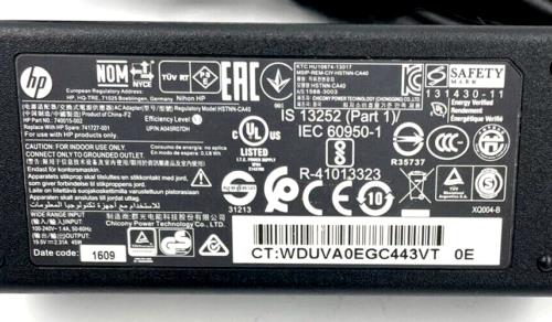 LOT 5 Genuine HP laptop AC Adapter charger 19.5V 45W blue tip 741727-001