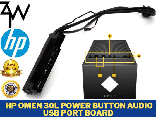 HP Omen 30L Genuine Desktop Power Button Audio USB Port Board w/Cables