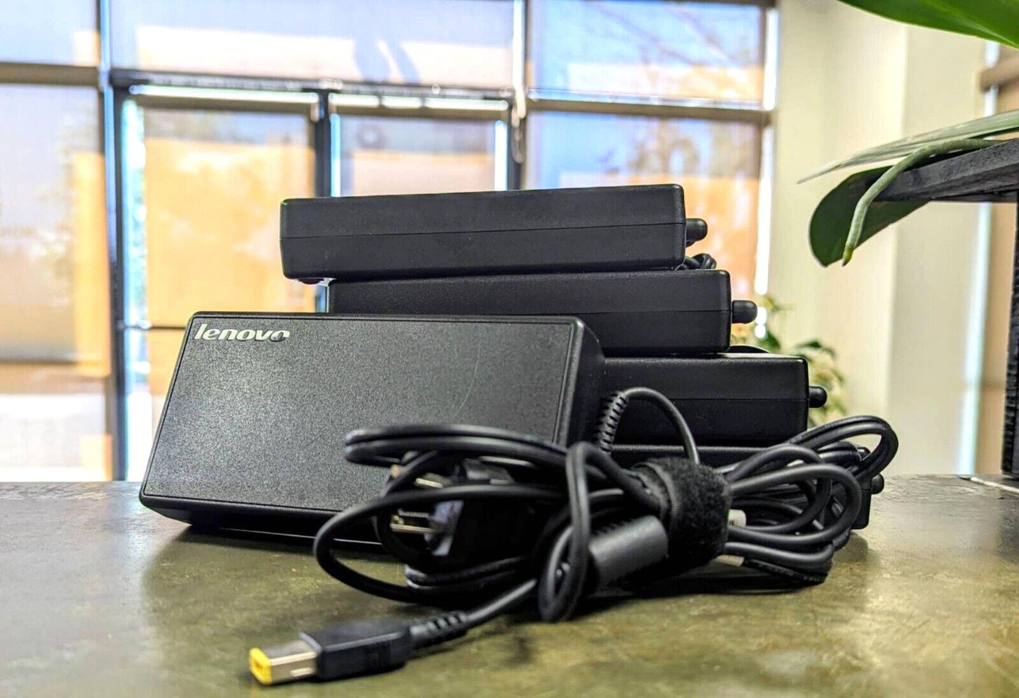 Lot of 3 Genuine Lenovo 230W AC Power Adapter Charger Yellow Square Tip