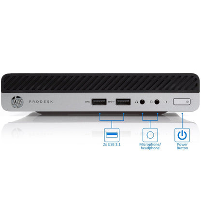 HP EliteDesk 400 G4 MINI Tiny micro PC I7 I5-8500T 512GB SSD 16GB WIN10 WIFI AC