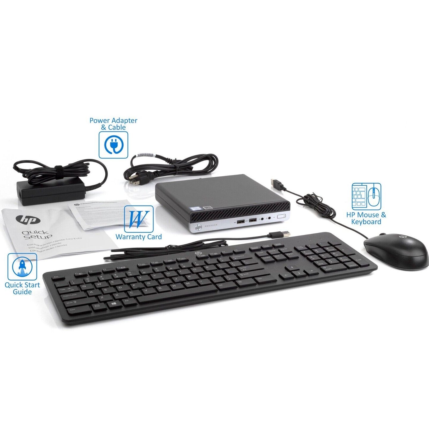 HP EliteDesk 400 G4 MINI Tiny micro PC I7 I5-8500T 512GB SSD 16GB WIN10 WIFI AC