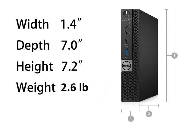 Dell OptiPlex 7060 Micro i7-8700T & up to 32GB RAM & 2*2TB SSD & WiFi & Win11