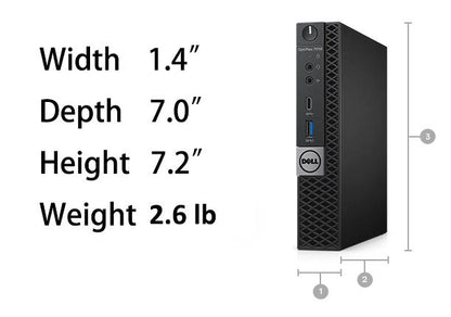 Dell OptiPlex 7060 Micro i7-8700T & up to 32GB RAM & 2*2TB SSD & WiFi & Win11
