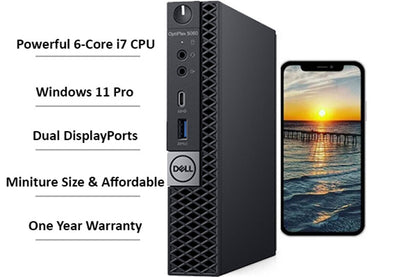 Dell OptiPlex 7060 Micro i7-8700T & up to 32GB RAM & 2*2TB SSD & WiFi & Win11